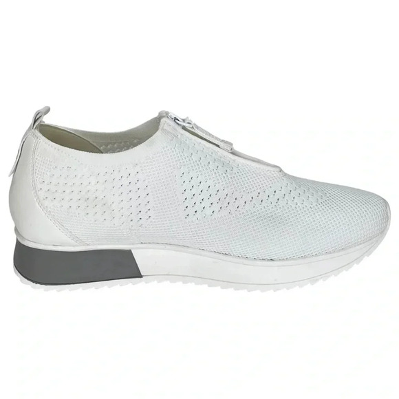 Anne Klein Terri White Knit Hidden Heels Womens Sneakers Size 8.5M - Picture 4 of 15